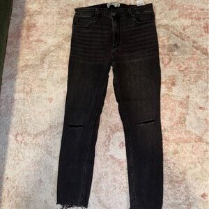 Abercrombie & Fitch Dark Gray Ankle Jeans